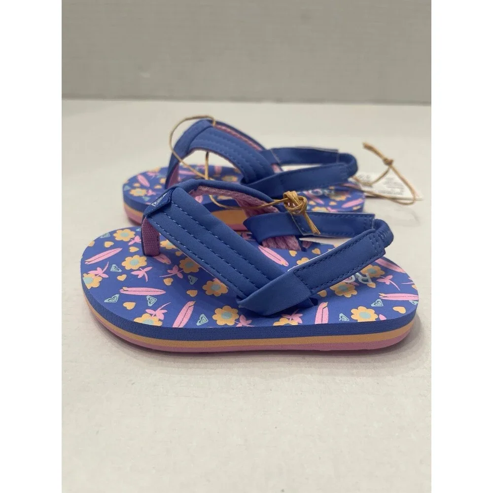 Roxy Kids Vista Loreto Little Girls Shoes Size 5 Pink/Blue New With Tags